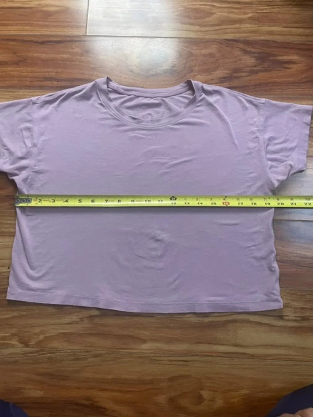 Lululemon Women's Crew Neck Cates Cropped Tee Top, Purple, 19